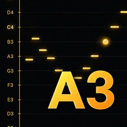 Ícone de VocalRange: Detector de tom